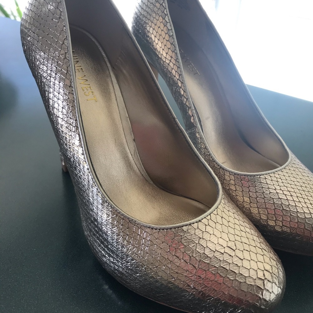 Metallic Gold Heels